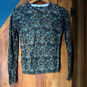 Colorful Print Knit Top